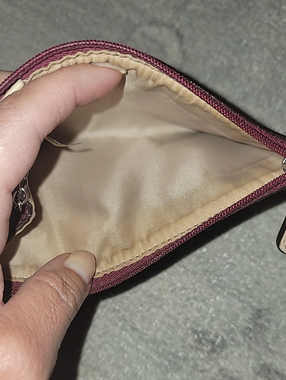Coach Pink Signature Jacquard Zip Card Case with Key Ring